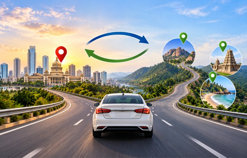 One-Way vs Round-Trip Outstation Cab from Bangalore: Which Should You Choose?