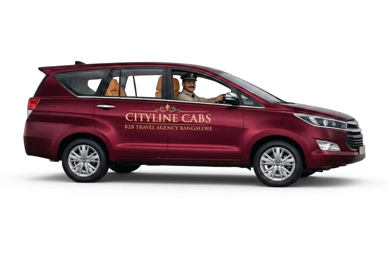 Toyota Innova Crysta rental with driver in Bangalore